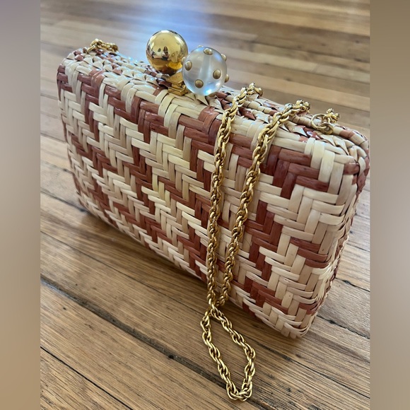 Rodo Handbags - Authentic Vintage 60s/70s Italian Rodo Woven Wicker Crossbody Purse